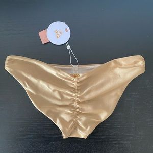 BNWT PQ Swim Gold Cheeky Bikini Bottoms
